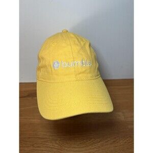 Bumble Hat Cap Strap Back One Size Yellow Dad Baseball Casual Mens Logo